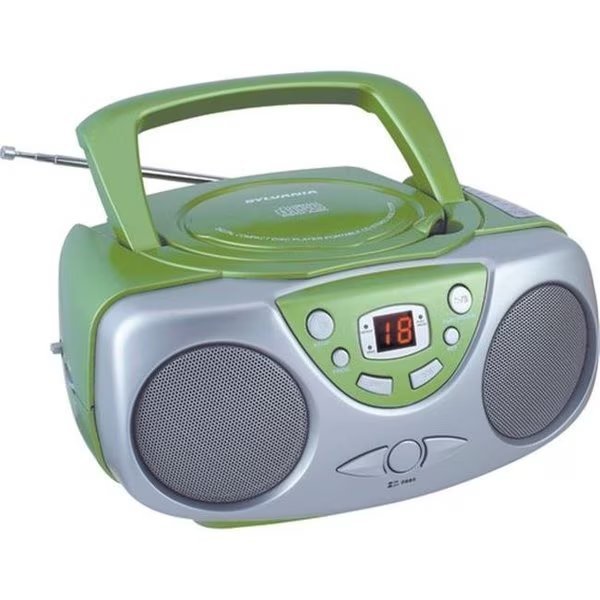 Sylvania Cursrcd243Mgr Sylvania Portable Cd Radio Boom Box (Green), Sylvania, Mfr#: RA25496